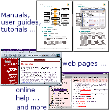 Manuals, user guides, tutorials; web pages - and more